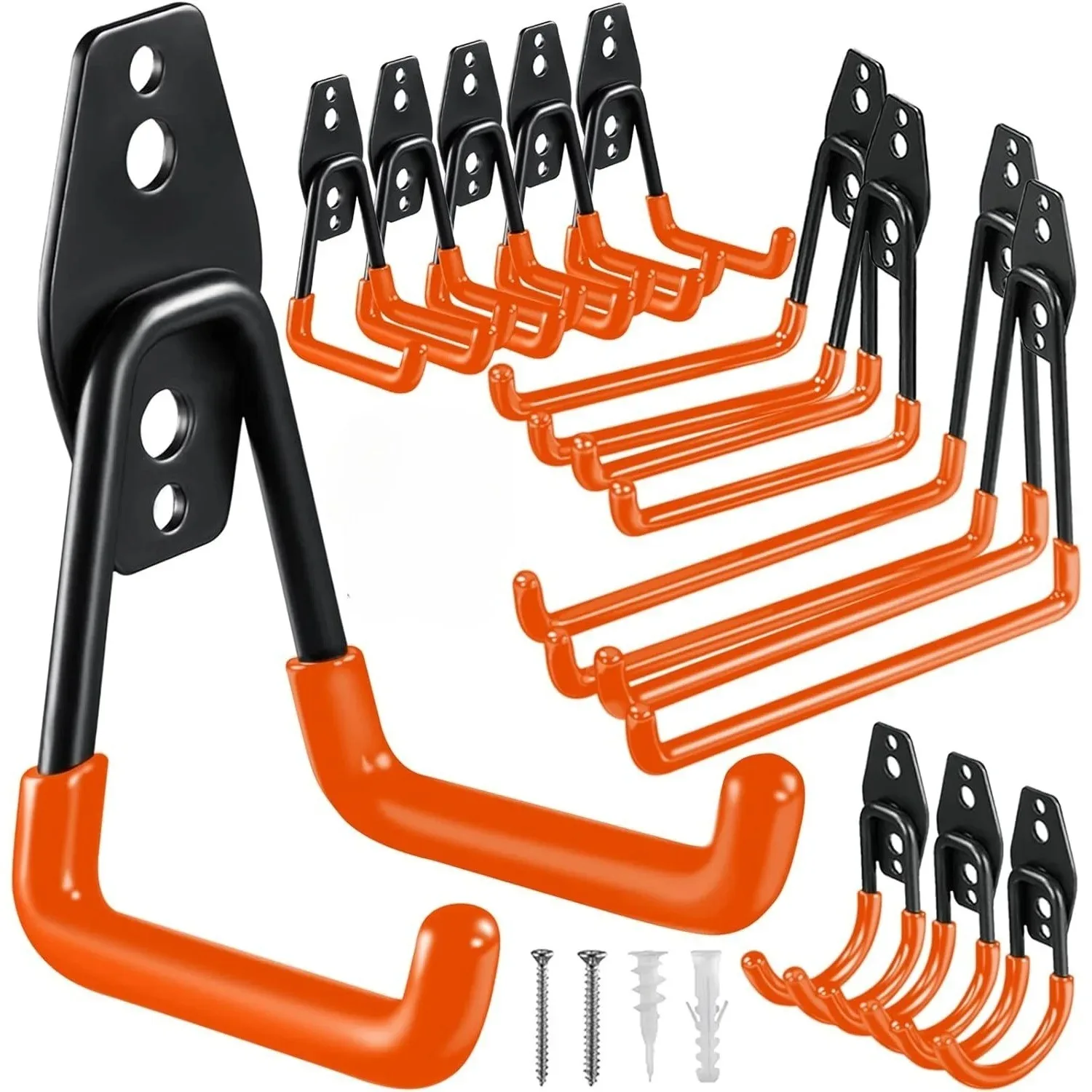 Gardening Tools Holder - Heavy Duty Metal Hook Garage Organizer