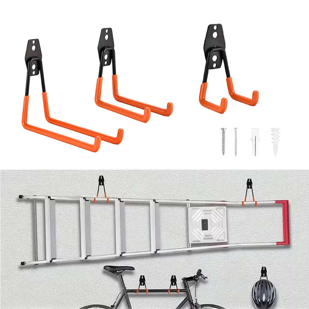 Gardening Tools Holder - Heavy Duty Wall Mount Metal Hook