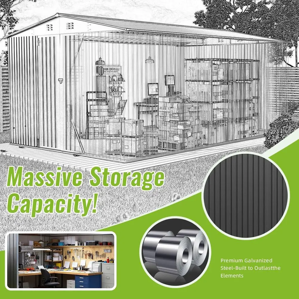 Durable Metal Outdoor Storage  - đánh giá và giá Gardening Tools In