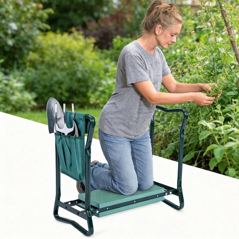 2-in-1 Folding Garden Kneeling - đánh giá và giá Gardening Tools Kit For Sale