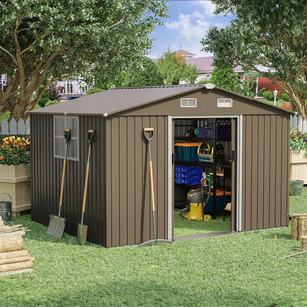 10T x 8T Outdoor Metal Storage - đánh giá và giá Gardening Tools In