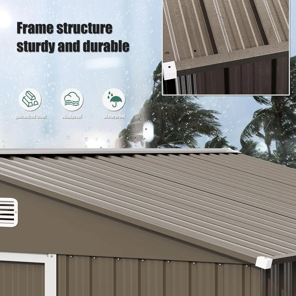 10T x 8T Outdoor Metal Storage - đánh giá và giá Gardening Tools In