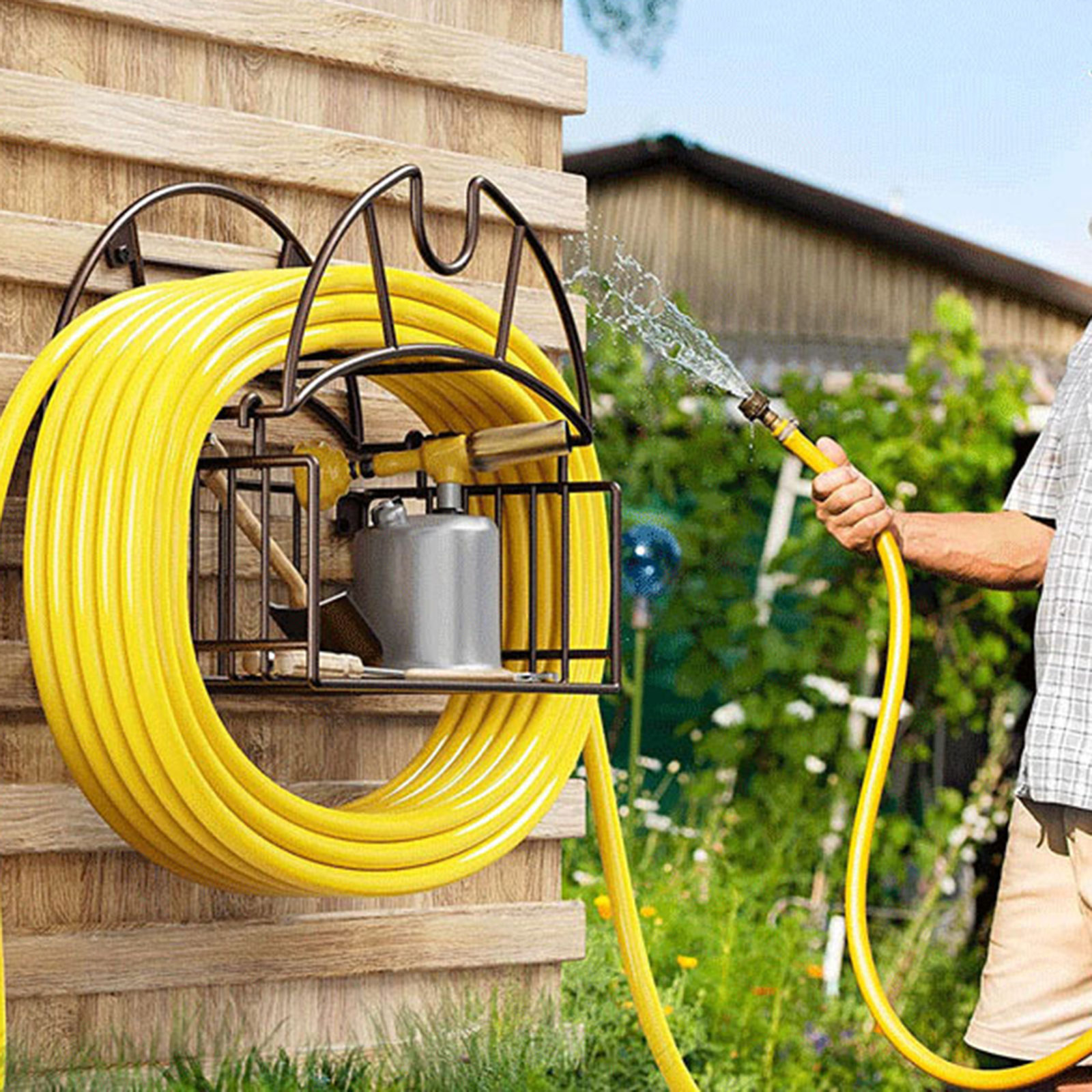 Wall Mount Garden Hose Holder  - đánh giá và giá Gardening Tools Holder